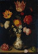 Ambrosius Bosschaert, Still Life with Flowers in a Wan-Li vase
